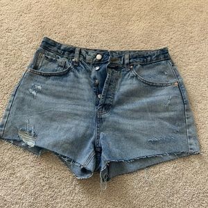 Super high rise cutoff shorts